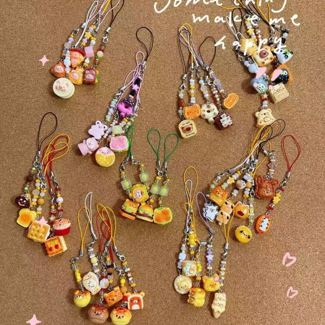 Cute Student Backpack Charm, Trendy Handmade Resin Phone Strap, Cosmetic Bag Charm, Bestie Small Pendant, Wholesale for Women