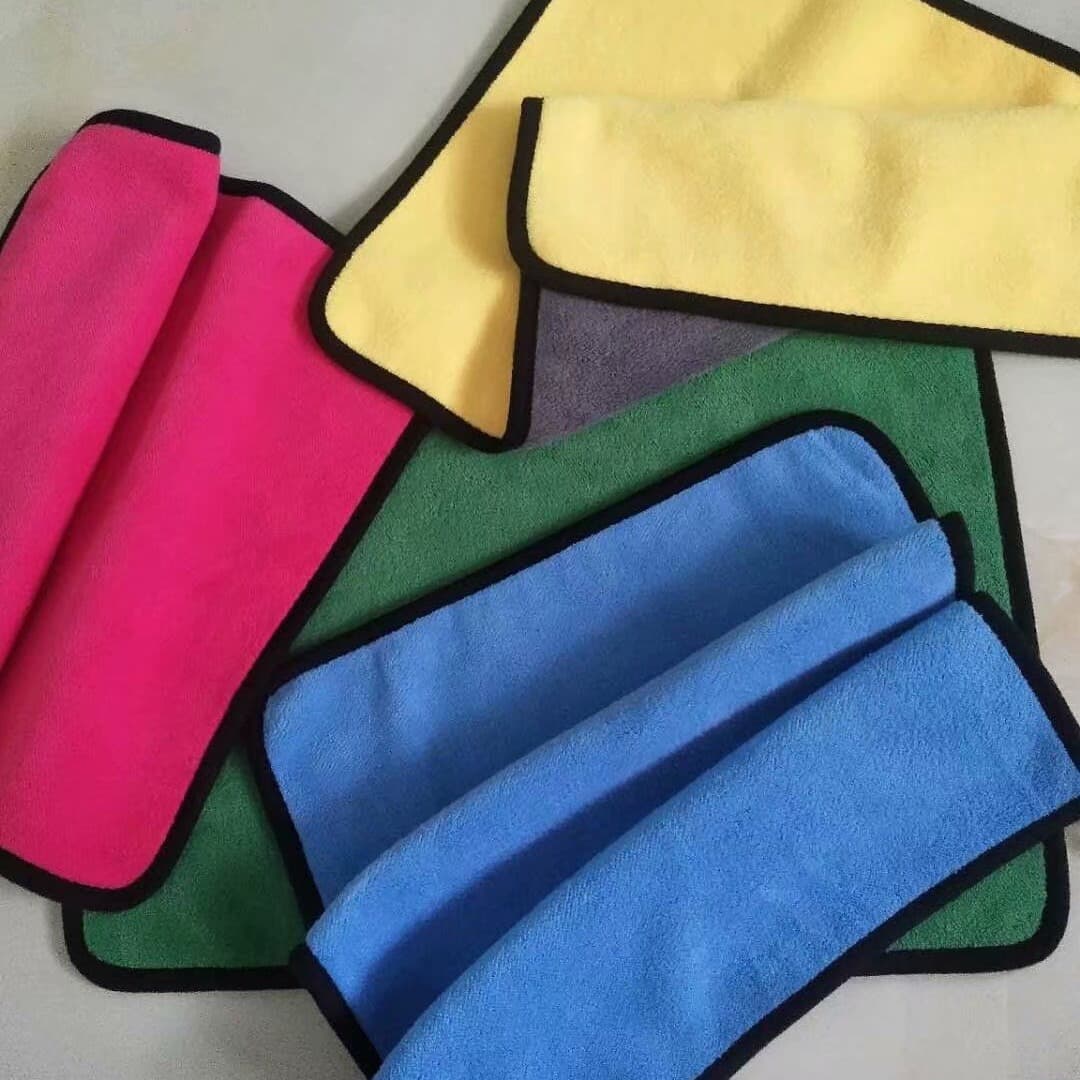 Car cleaning cloth, high-density coral fleece car wash towel, thick double-sided microfiber square quick-dry towel