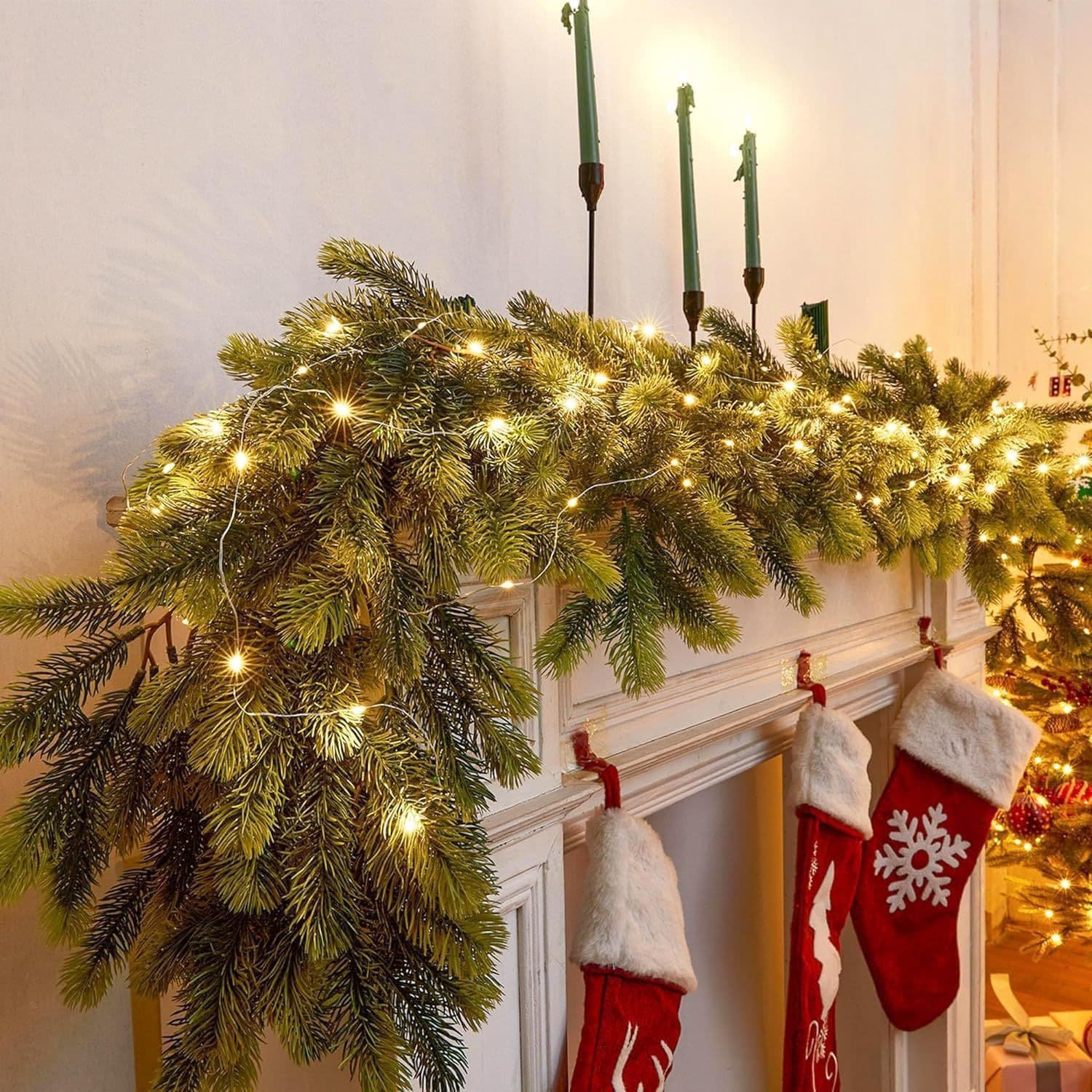 New Amazon PE Pine Needle Christmas Vine Wreath - Dining Table Holiday Decor Cross-border Hit