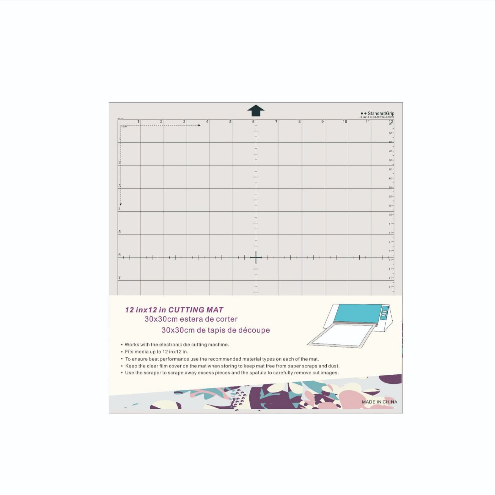Cross-Border New Engraving Machine Cutting Mat, Adhesive PVC Mat, Special Cutting Pad 12x12 Medium Tack Transparent