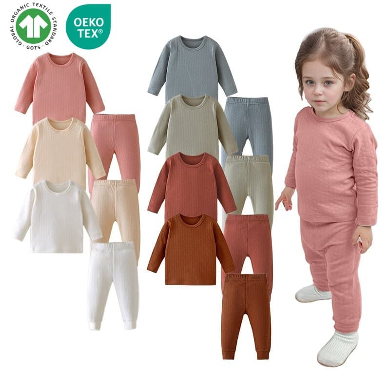 Cross-border independent research and development of honeycomb fabric baby suit, male and female baby spring, autumn and winter four-season base layer sweatshirt