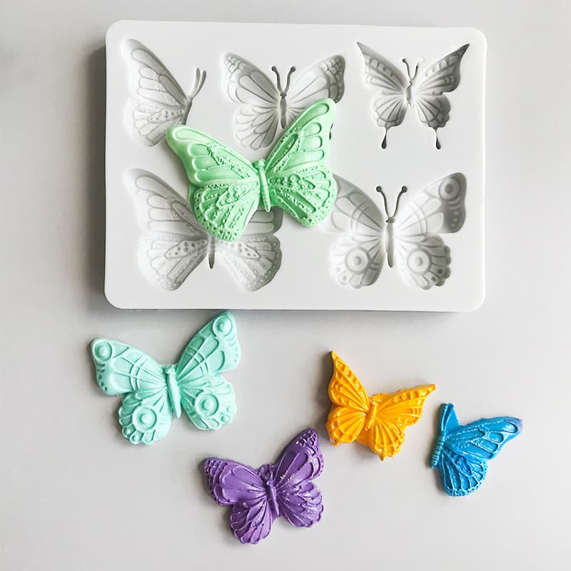 Cross-Border New Butterfly Scented Candle Silicone Mold DIY Handmade Soap Mold Plaster Ornaments Grinding Tool