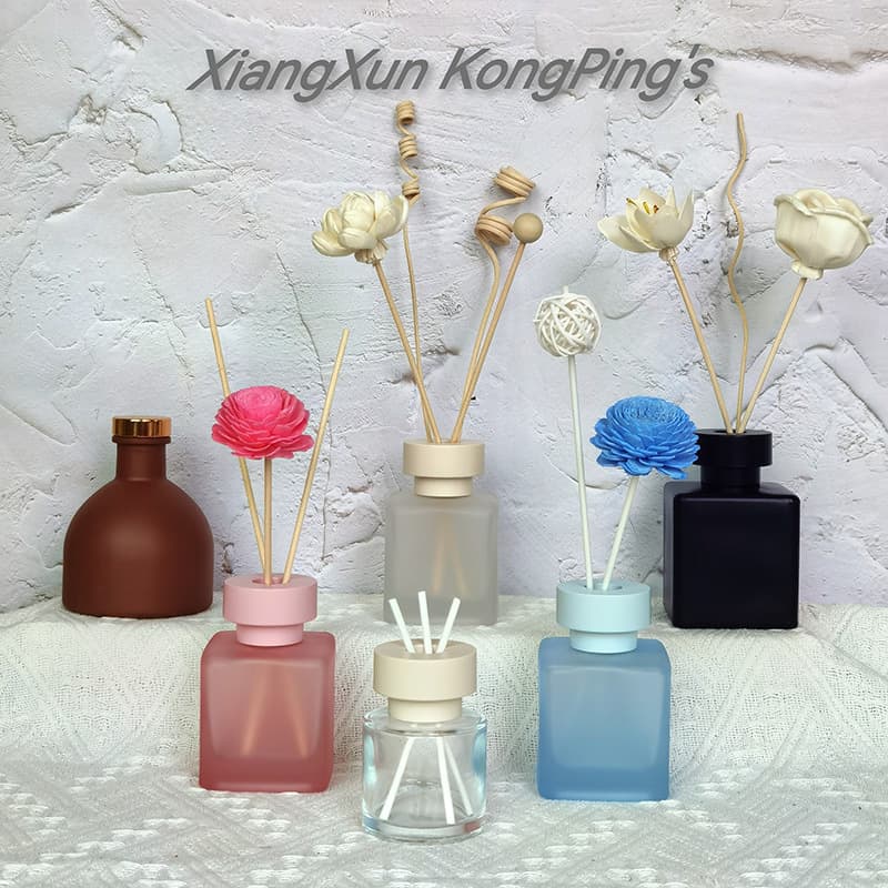 Glass Aromatherapy Bottle Empty Bottle Home Use Flameless Reed Diffuser Empty Bottle Essential Oil Refill Bottle Colored Fragrance Diffuser Bottle