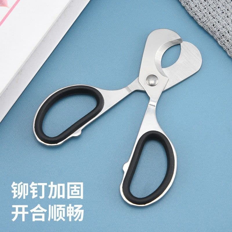 Stainless Steel Cigar Cutter Pill Splitter Dual-Use Scissors for Moxa Sticks and Pills Cigarette Cutter