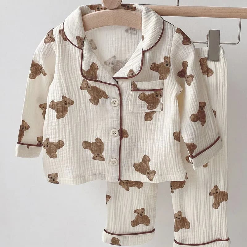 Spring Autumn Winter New Cartoon Boys Long Sleeve Pajama Set for Toddlers and Kids, Homewear, Popular Style