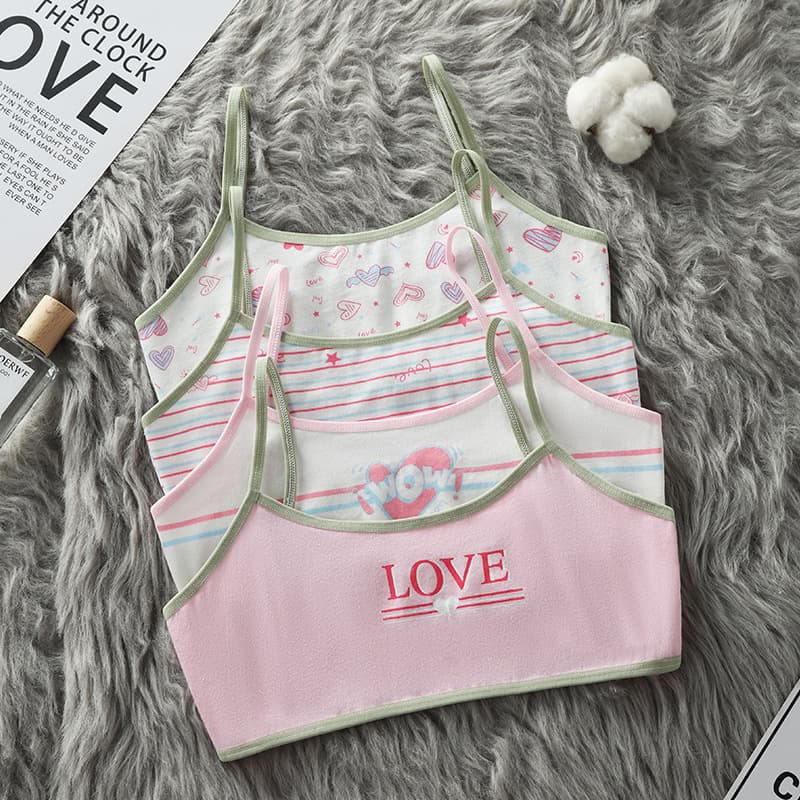 Girls' Innerwear Camisole Training Bra for Developing Teens Primary School Students Children's Bra Cross-Border