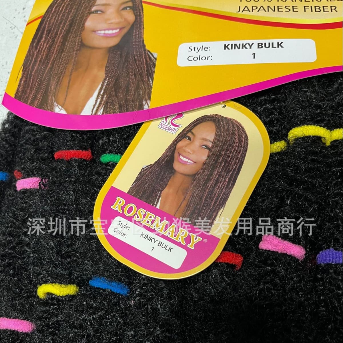 KINKY BULK African Braids Dreadlocks Caterpillar Afro Twist Braid Hair Wig Curly Hair Extensions