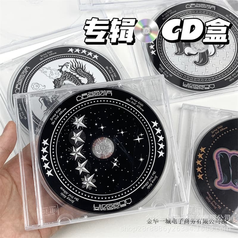 Instagram-style Transparent CD Storage Box, Multi-Functional Flip-Top Dustproof Case for Idol CD Organization