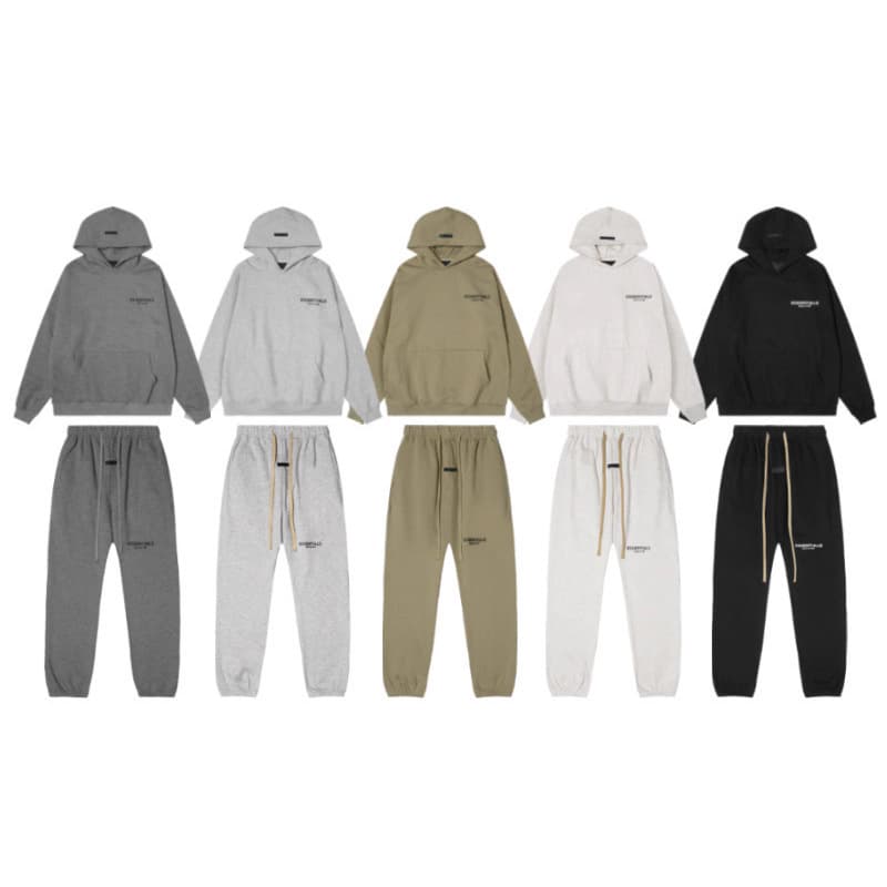 Cross-border foreign trade FOG double-line letters silicone ESSENTIALS new trendy brand plus velvet pullover sweatshirt jacket