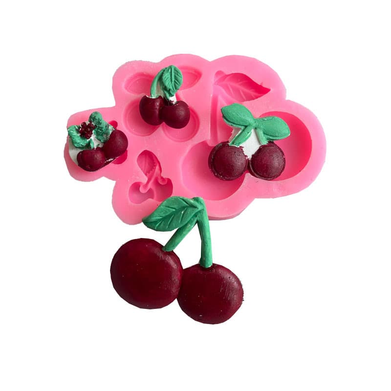 Multi-size Cherry Silicone Fondant Cake Chocolate Decoration Handmade Soap Aromatherapy Plaster Mold