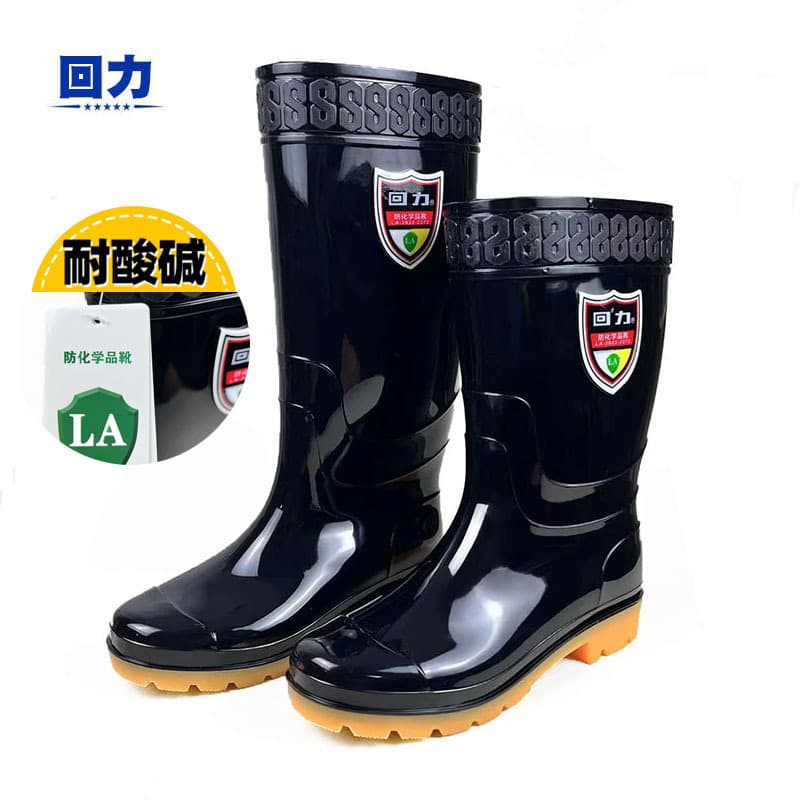 Warrior acid and alkali resistant rain boots for chemical and electroplating factories, men's high and mid-top waterproof labor protection mining protective rain boots.