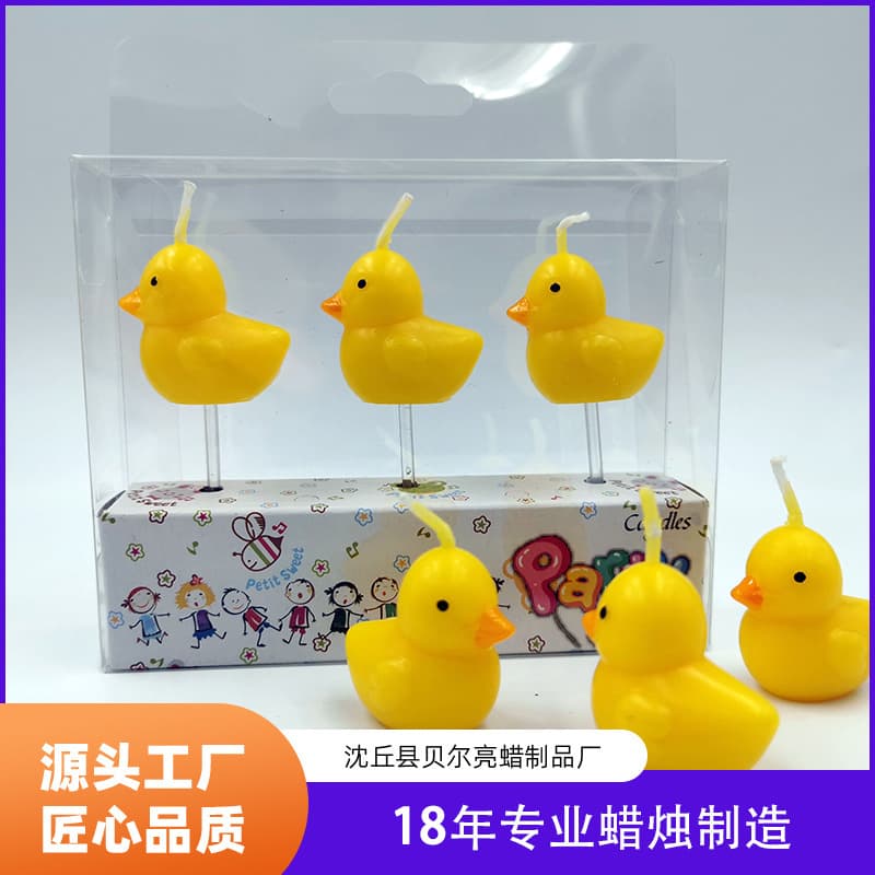 Creative Duck Birthday Candle Cartoon Decoration for Cake Smokeless Candle Atmosphere Birthday Candle Wholesale