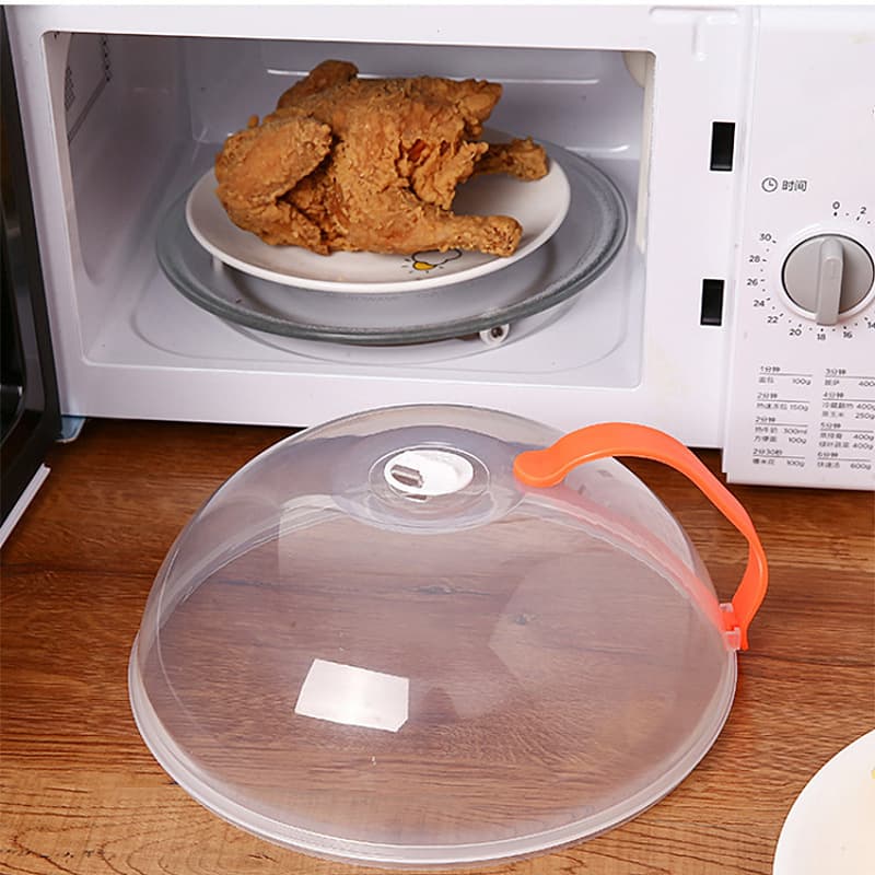Wholesale Transparent Food Covers, High-Temperature Plastic Microwave Heating Lids, Splash Guards for Food Freshness
