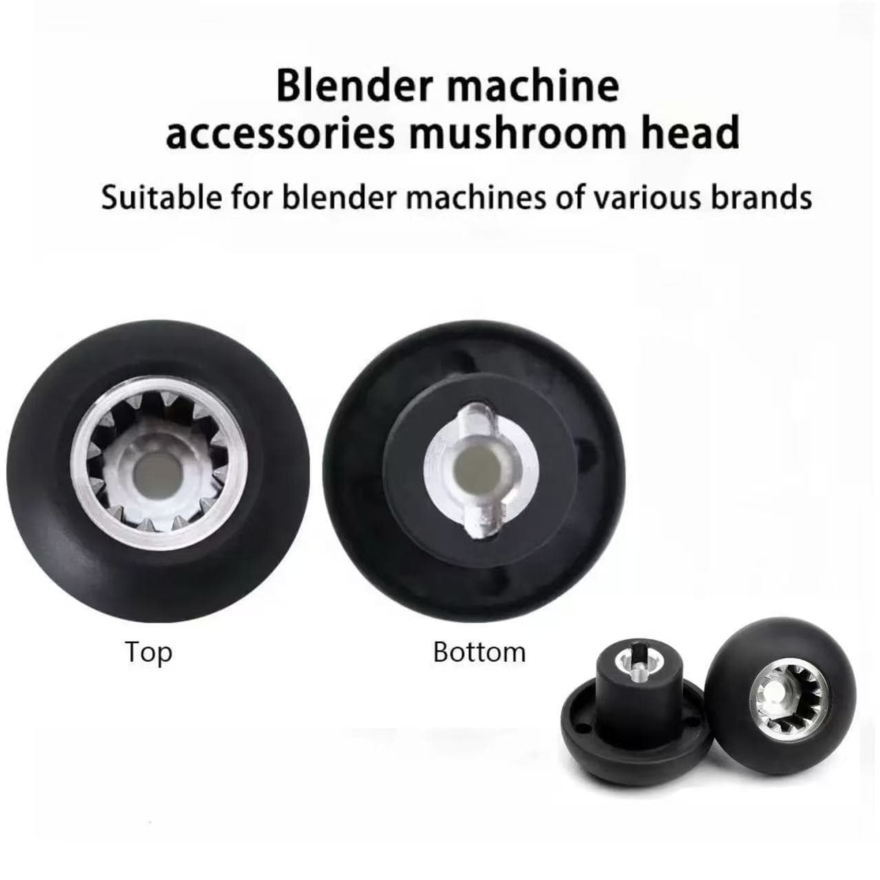 Blender Driver Socket Mushroom Head 12-Tooth Blade Connector Universal Spline for Blender Cup Assembly
