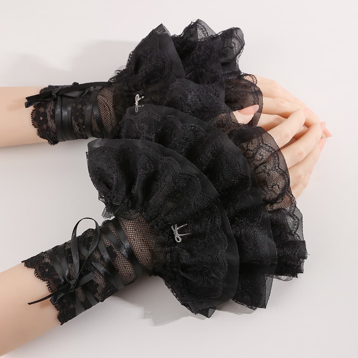 Thin Ice Silk Sun Protection Sleeve Covers Super Fairy Lace Fake Sleeves Summer Japanese Girl Lolita Ballet Internet Celebrity Gloves