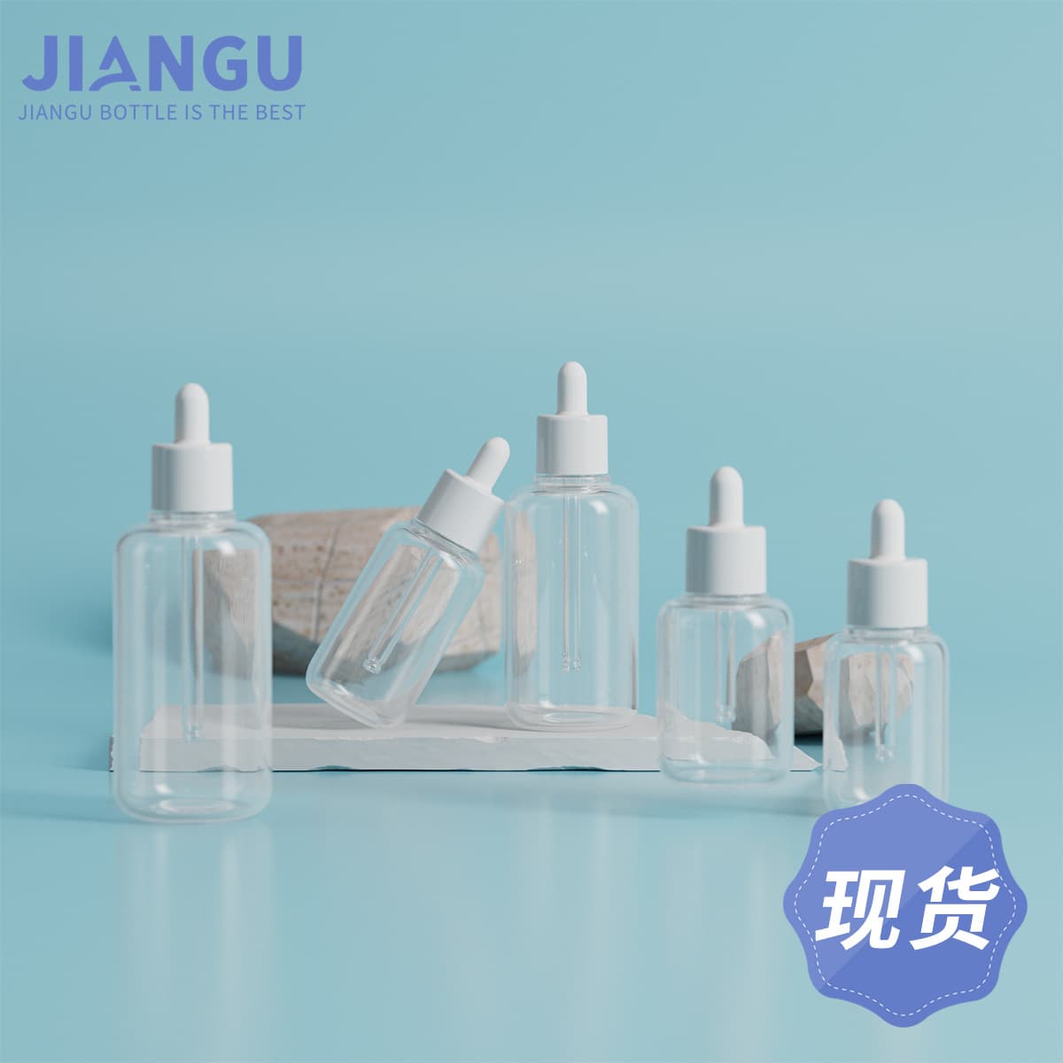 Factory in stock custom PET dropper bottle 20ml/30ml high-transparency thick-walled essential oil essence refill bottle eco-friendly empty bottle
