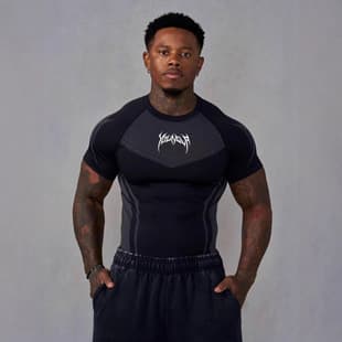 YOUNGLA American Summer New Men's Tight T-Shirt Runner Sports Fitness Training Quick-Dry Short Sleeve