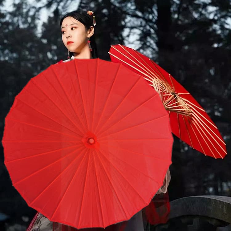 Ancient-style oil-paper umbrella, silk cloth umbrella, classical dance performance prop, decorative ceiling umbrella, kindergarten painting umbrella