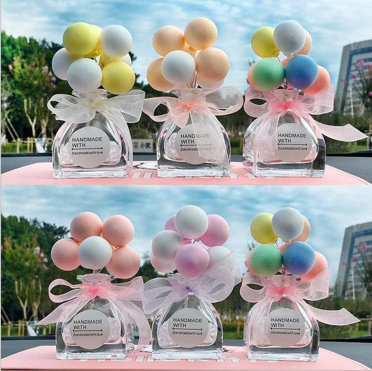 Confession Balloon Handmade Cartoon Aromatherapy Car White Macaron Center Console Accessories Car Perfume Ornaments