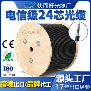 Outdoor 24-Core Optical Cable Single-Mode Fiber Telecom-Grade Outdoor Optical Cable 24-Core Fiber Layer-Stranded National Standard Fiber Optic Cable