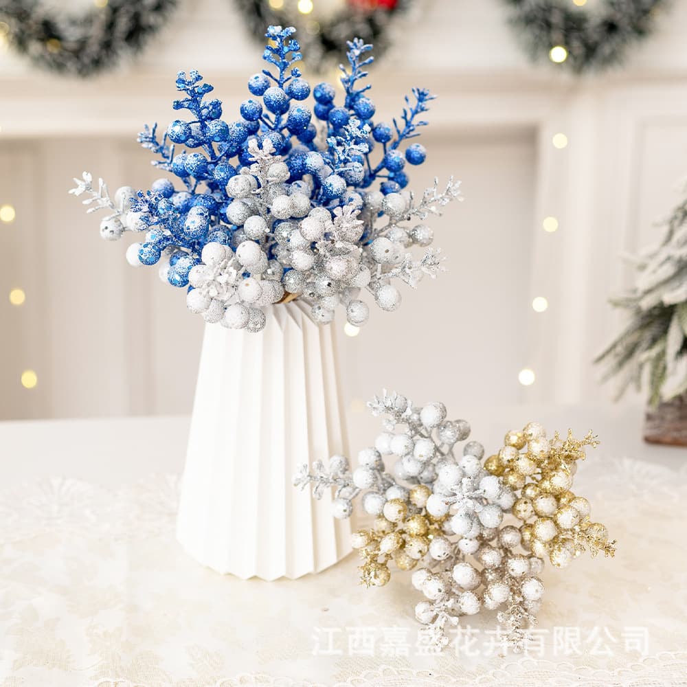 Amazon's hottest creative Christmas gold powder fruit fortune fruit coffee hard pole Christmas tree decoration Christmas fruit arrangement