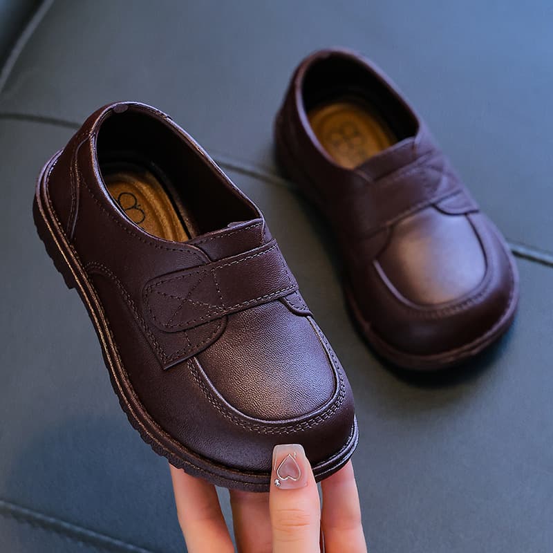 Children's Soft-Sole Oxford Shoes, Campus Performance British Style, Spring Shoes, Black Boys' Leather Shoes