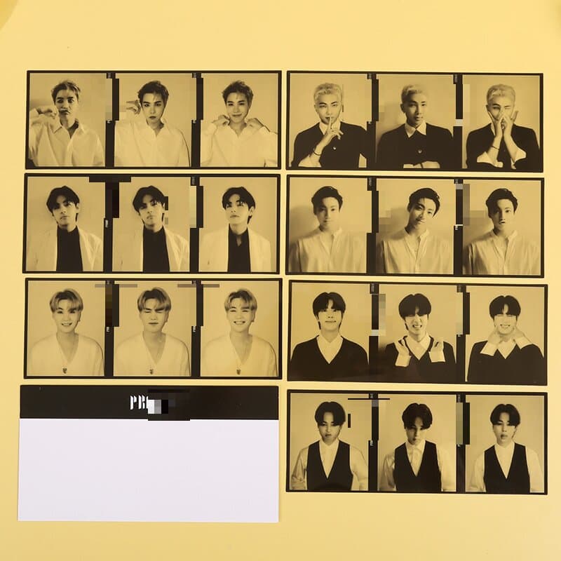 BTS Min Yoongi, Jung Hoseok PROOF-style 3-grid film cards