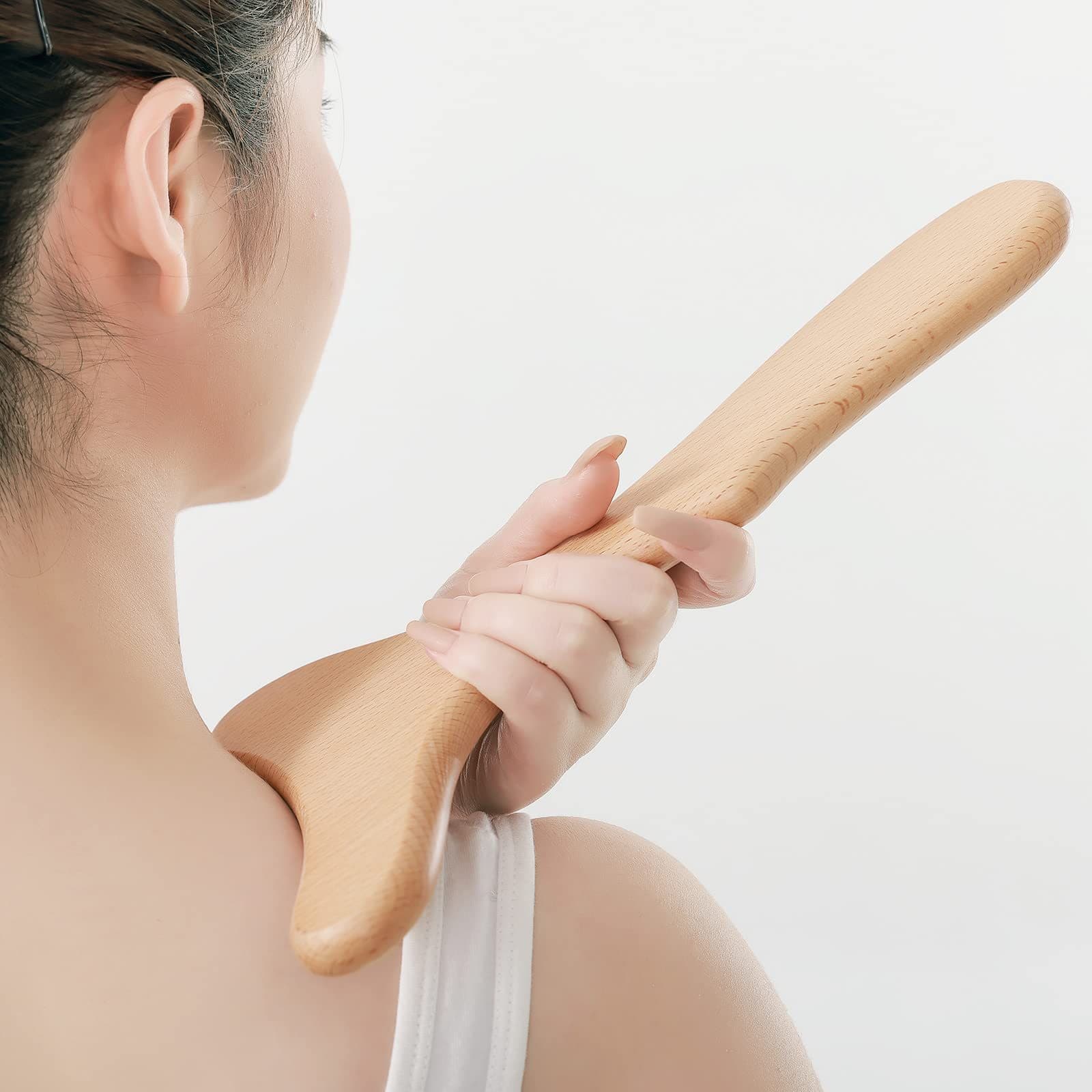 Wooden Massage Therapy Tools, Wooden Massager, Wooden Fitness Hammer, Meridian Tapping Tool, Lightweight and Portable, Multifunctional