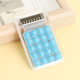 Mini Cute Palm Calculator, Portable Pocket Calculator, Candy Color Transparent Student Gift Calculator