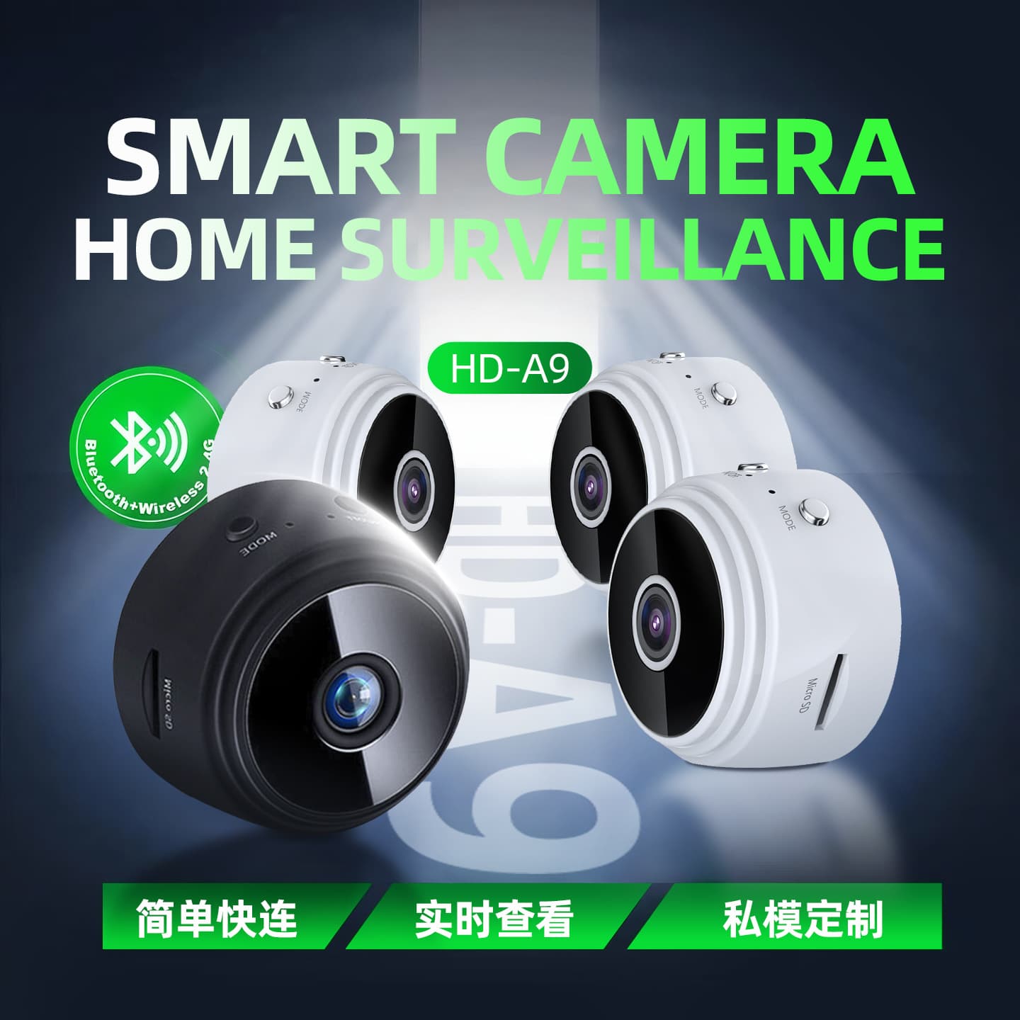 A9 Wireless Home Use 1080 Night Vision Surveillance Camera Smart High Definition Camera Monitoring WiFi