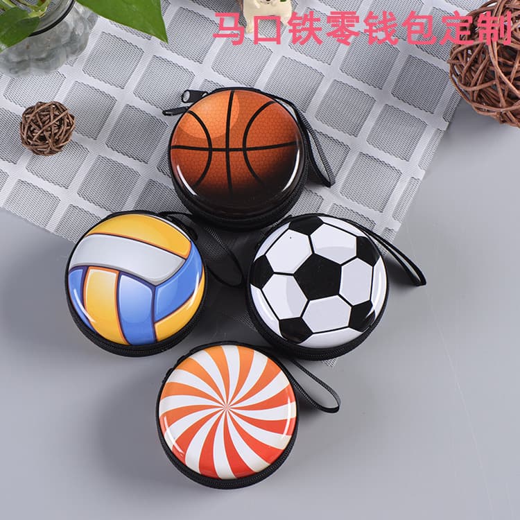 Sports Basketball Football Volleyball Coin Purse, Sports Event Gift, Anime Peripheral Custom Gift