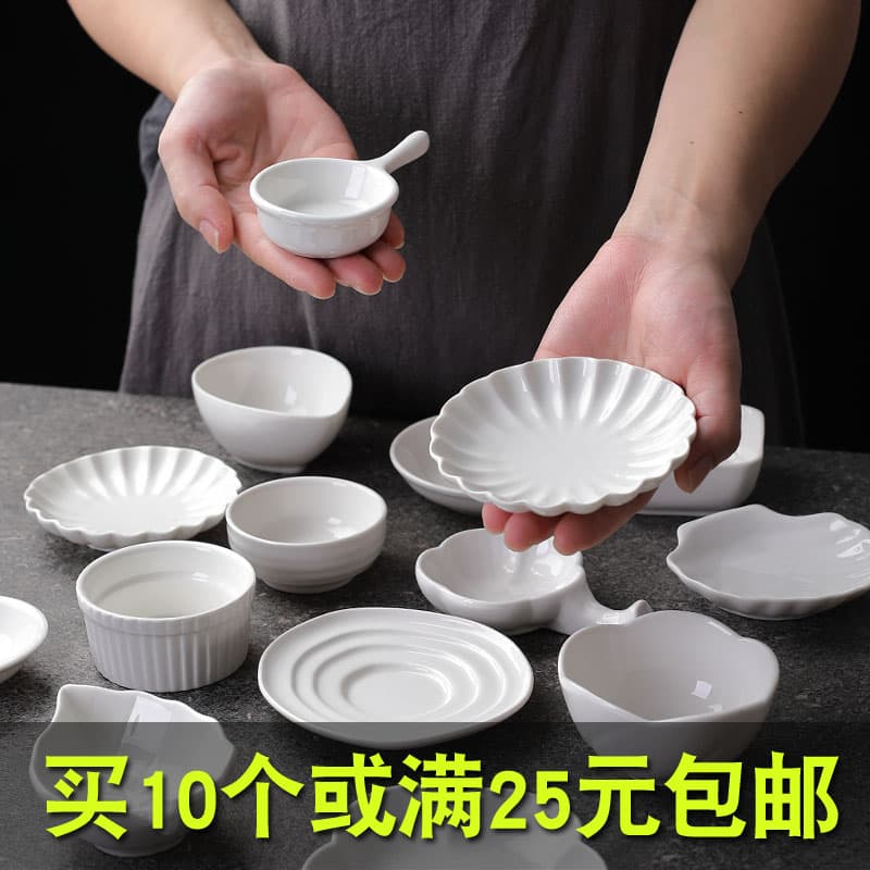 ✅ Ceramic Small Dipping Sauce Dish, Creative Vinegar Dish, Cute Side Plate, Japanese Soy Sauce Dish, Sauce Dish, Home Seasoning