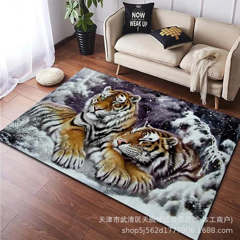 Cross-border best-selling living room coffee table carpet, animal world, high-end crystal velvet, stain-resistant, wear-resistant, easy to care for, can be shipped on behalf of others