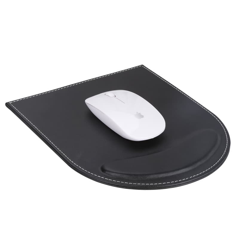 Solid Color Leather Mouse Pad Computer Desktop PU Wrist Rest Custom Wrist Support Pad Office Desk