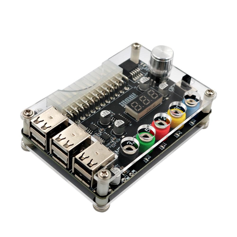New ATX 24p black power regulator board (6-Port USB), ATX 24p black power regulator board