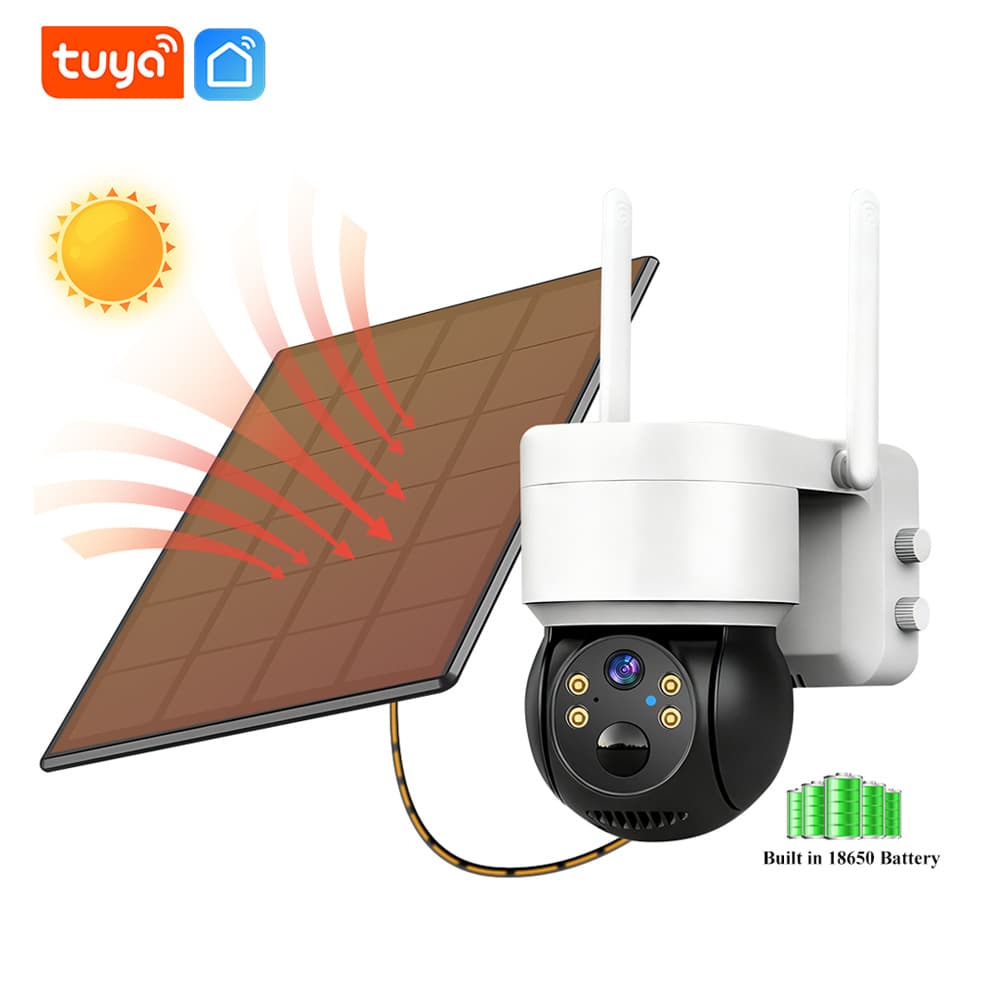 TUYA Solar Security Camera Outdoor Waterproof Remote HD WiFi Battery Camera