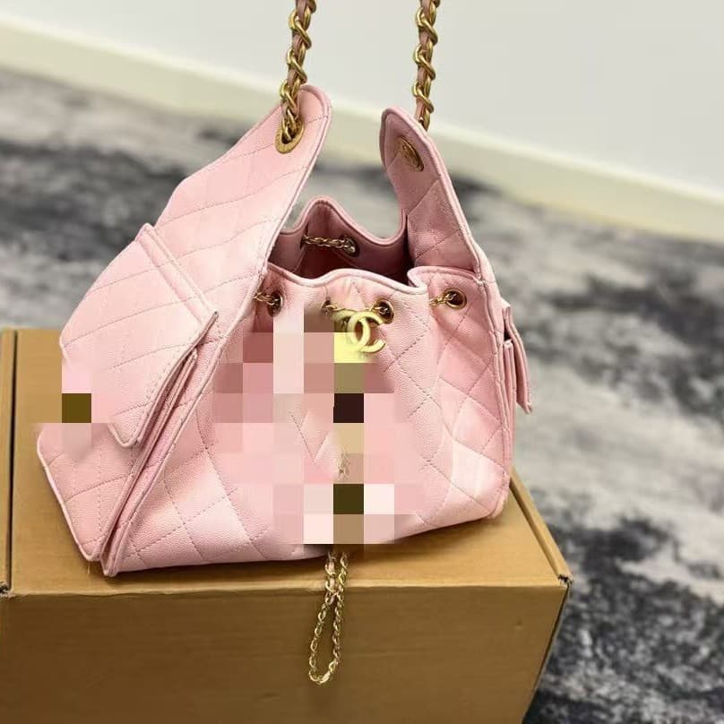 Chanel-style diamond quilted chain hobo bag, versatile niche vintage underarm bag, single shoulder crossbody bucket bag