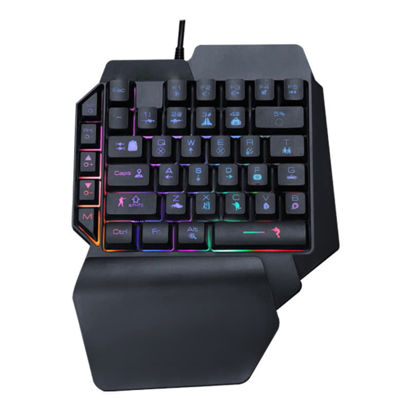 USB wired one-handed gaming chicken backlit keyboard peripheral PUBG mission gaming keyboard League of Legends LOL