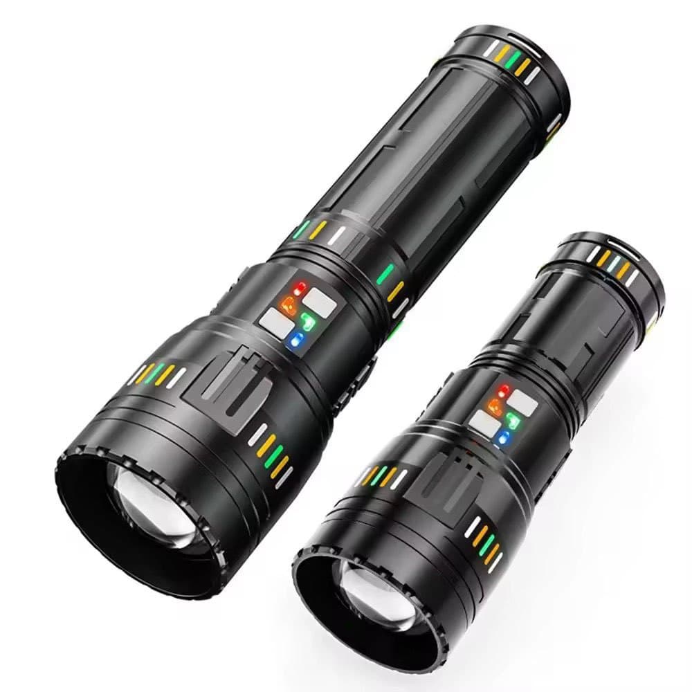 TikTok Hot Selling High-Power White Laser Flashlight with Fluorescent Light-Absorbing Sheet, Glow-in-the-Dark Colorful Flashlight, Rechargeable with Ultra-Long Battery Life