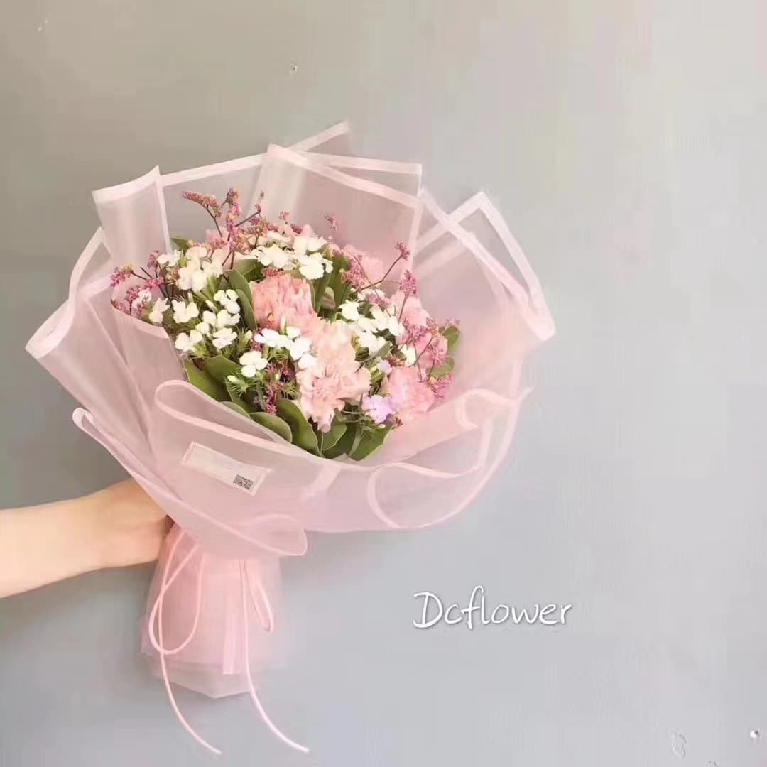 Flower Party Factory Wholesale Solid Matte Paper Magic Edge Flower Packaging Paper Flower Shop Bouquet Wrap Paper Cross-Border Bestseller