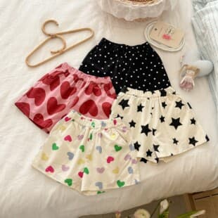 Summer Shorts for Baby Girls, 2026 Summer Girls' Thin Casual Printed Knee-Length Shorts