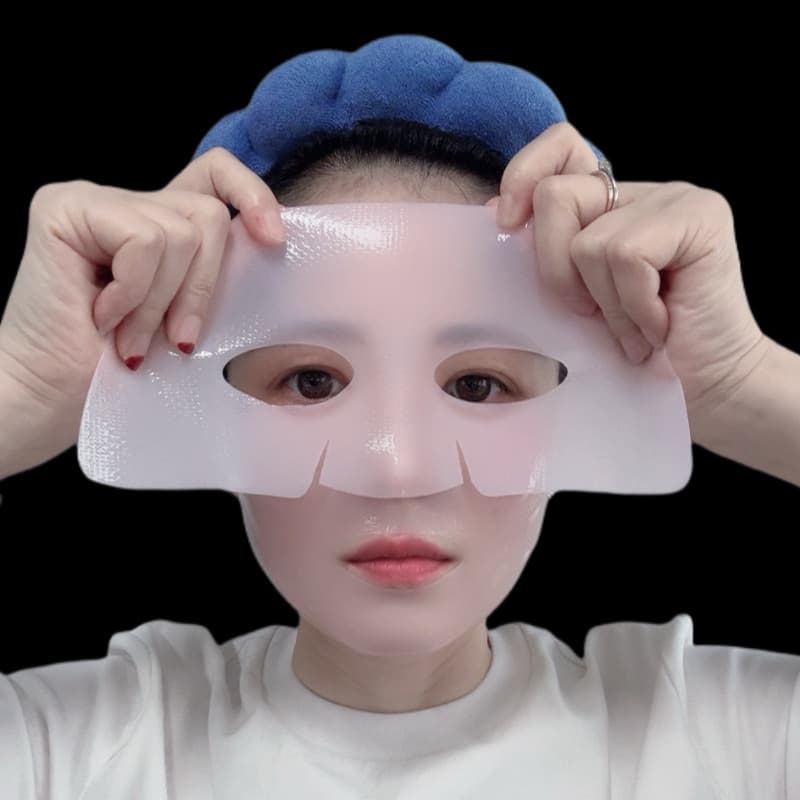 Cross-Border E-Commerce Products: Pink Translucent Split Mask That Korean Middle-Aged Women Like, White-Changing Transparent Mask Stickers