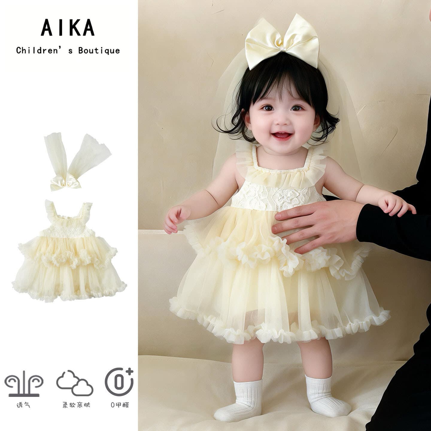 Girls' Dress Summer Mesh Tutu Skirt 2026 New Style Baby Birthday Dress Princess Dress