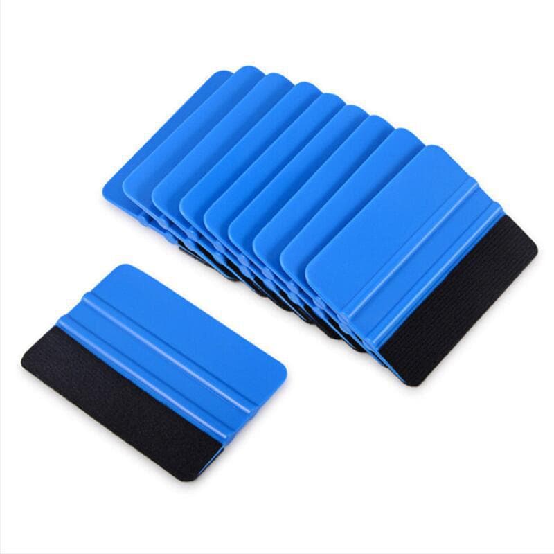 Cross-border Car Vinyl Wrap Tool Blue and White Squeegee with Felt Cloth Anti-scratch Car Body Color Change Film DIY Wrapping Tool