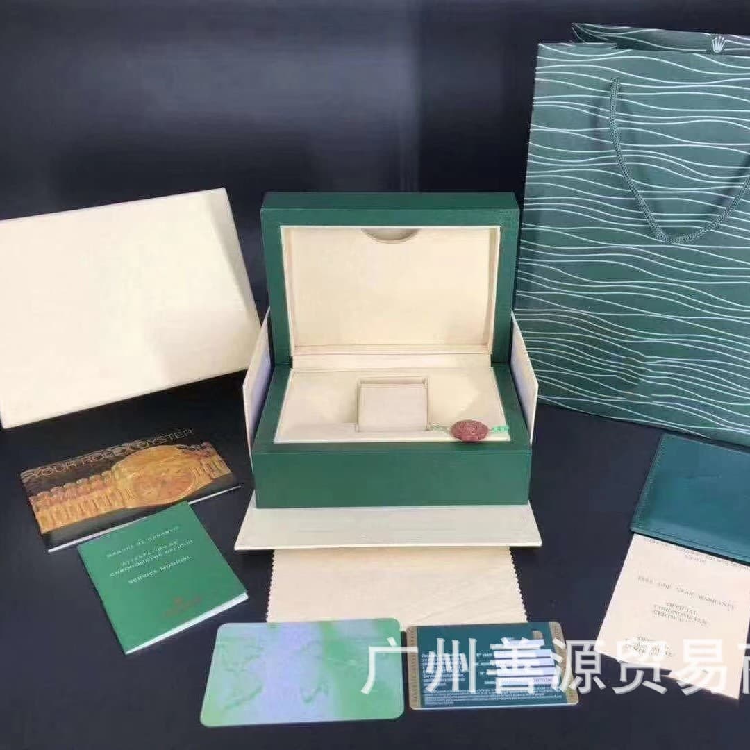 Laojia Green Box Full Set Packaging Export Packaging Watch in Stock Gift Box Set with Manual Card and Gift Bag