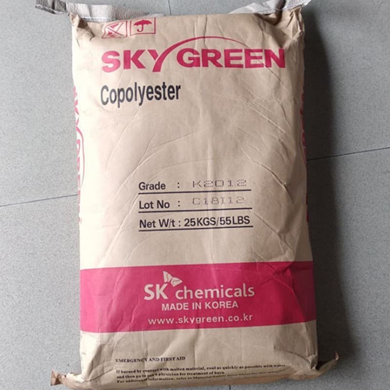 PETG PN200 (SK Korea) High Flow, used in injection molding for home appliances and medical packaging.