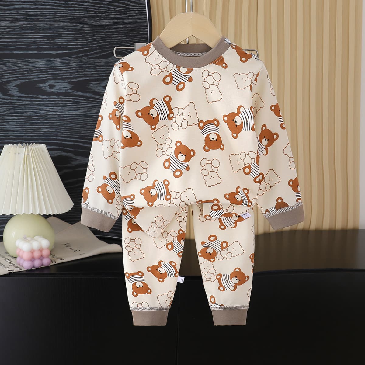 Children's underwear set, pure cotton, boy's autumn pajamas, baby girl's autumn clothes, autumn trousers, home clothes, children's clothing wholesale cartoon