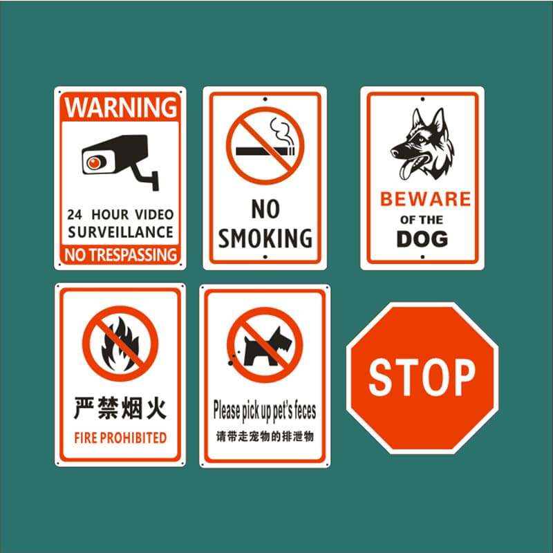 Supply No Smoking Reflective Signs Export Aluminum Safety Signs Markers Warning Signs