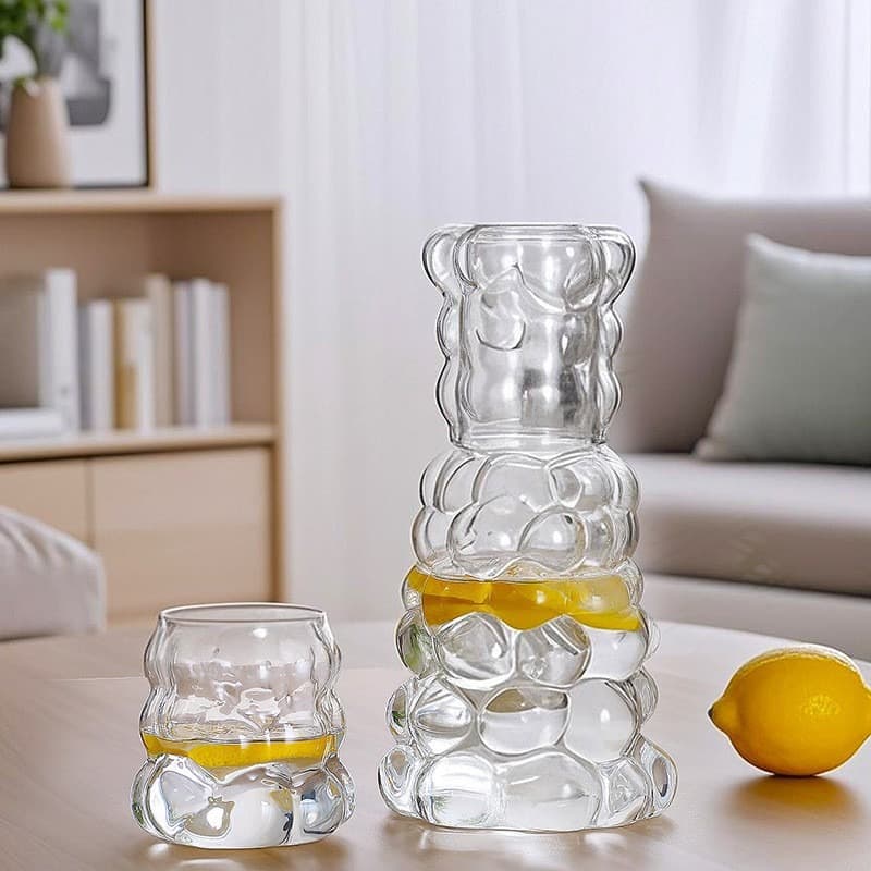 Internet celebrity style cold drink grape-shaped glass pot cup grape pot red wine pot heat-resistant high borosilicate single-layer cup cold brew cup