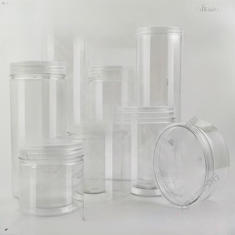 Transparent round plastic jar food sealed jar Wenwan filling biscuits dried fruit box disposable small bottle